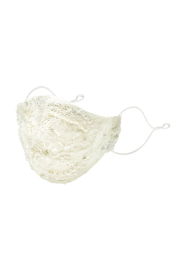 Chie Chic Posh Mask - Off White Pearl Beads (Limited Edition)