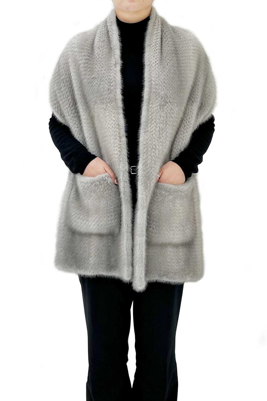 【Web Limited! Holiday Campaign】Unisex Mink fur Knitted Stole