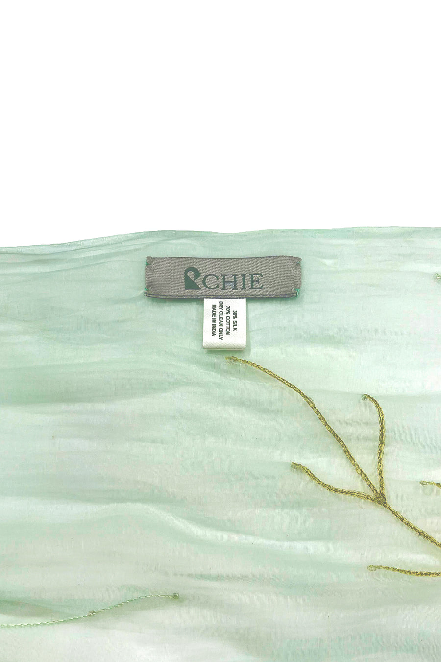  CHIE IMAI Scarf Collection - Pearl Of India "Mint Green"