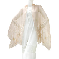  CHIE IMAI Scarf Collection - Pearl Of India "Beige / White"