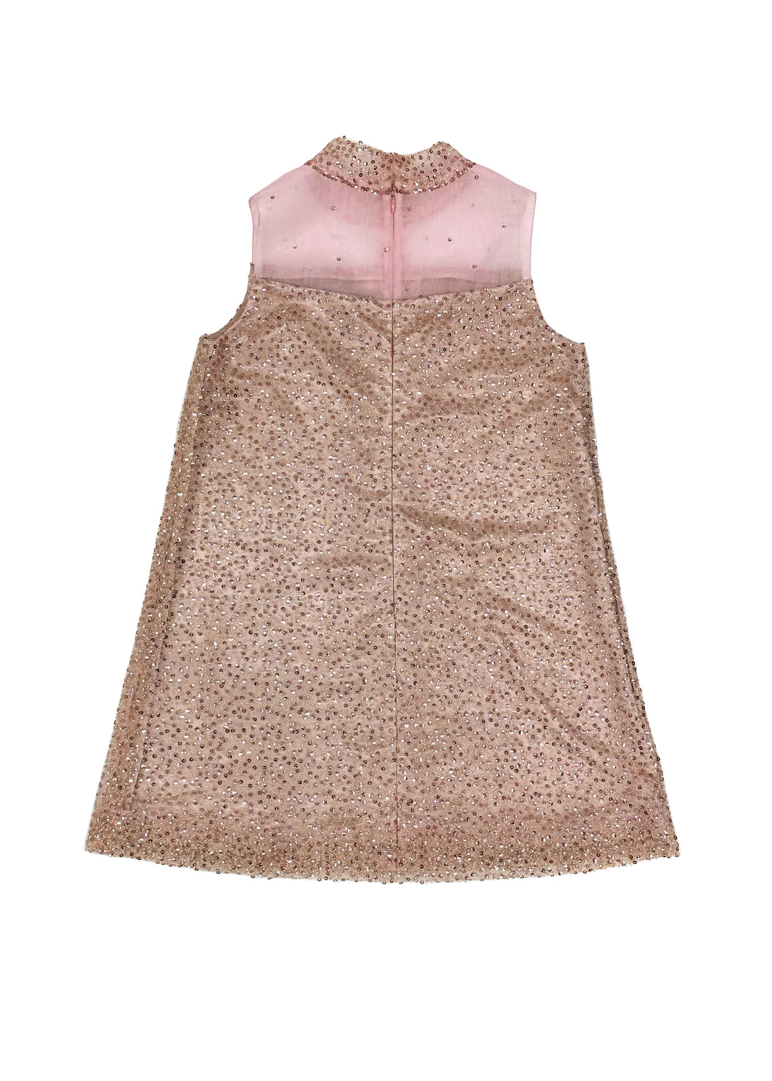 ROSE GOLD Stand-Collar Mini Dress