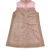 ROSE GOLD Stand-Collar Mini Dress