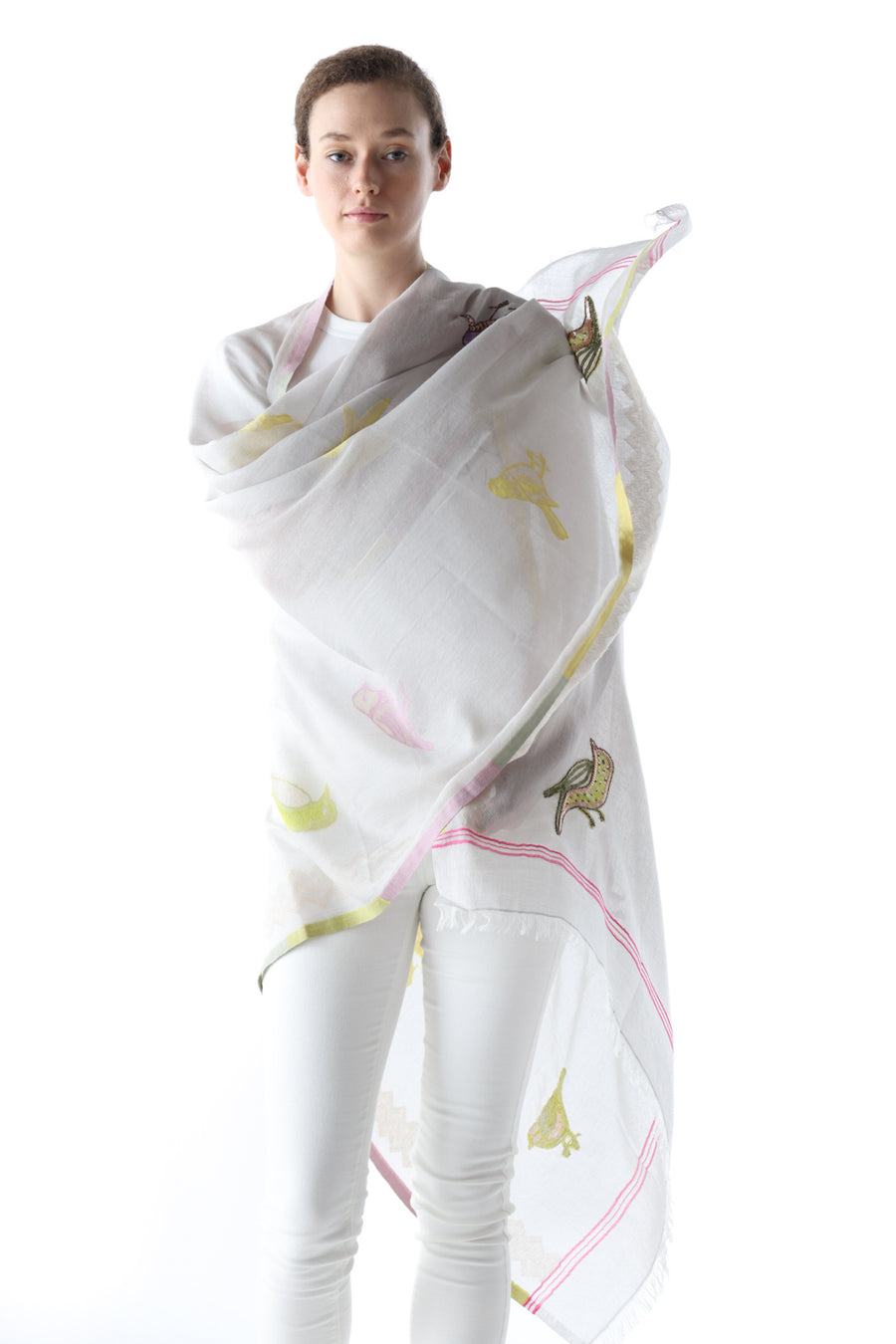 CHIE IMAI Scarf Collection - Light Of Agra/Bird Of Paradise/ Soaring Butterflies/Promenade