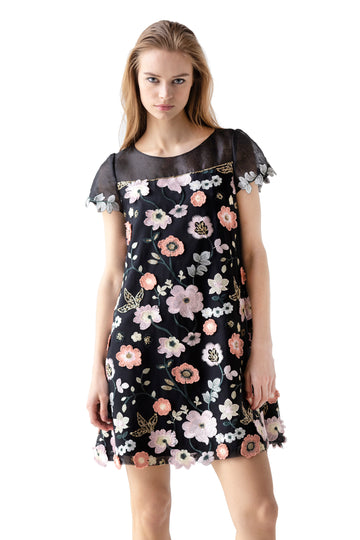 Floral A-line Lace Dress