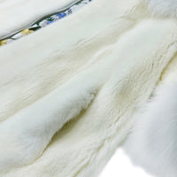 CHIE White mink fox Jacket